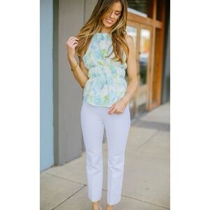 NWT Spanx Silver Linings Kick Flare Pant White Pull On Stretch Cropped XSP